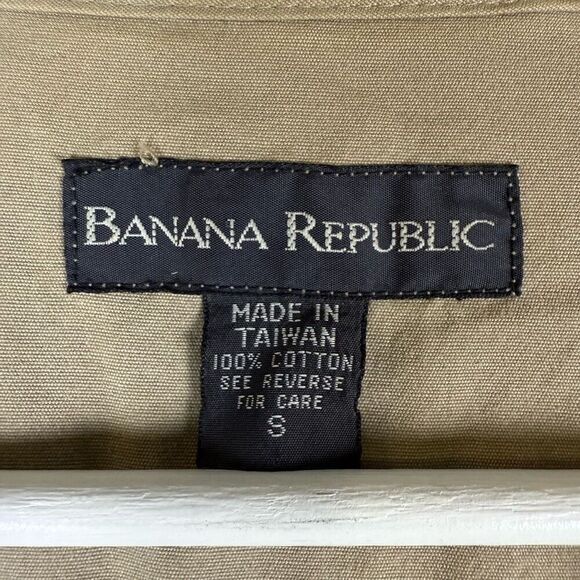 Vtg Banana Republic Mens Small Safari Hunting Fishing Utility Vest Tan Gorpcore - Picture 4 of 8